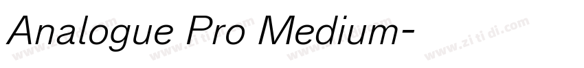 Analogue Pro Medium字体转换